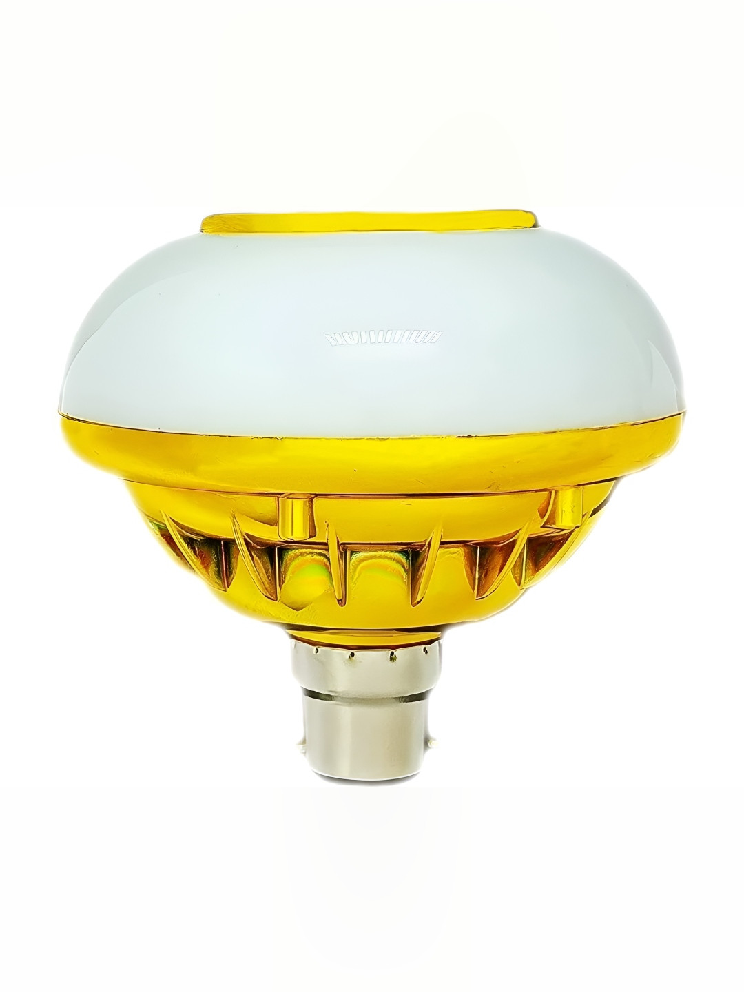 SPARK WORLD White & Gold Toned Bluetooth Speaker LED Smart Bulb
