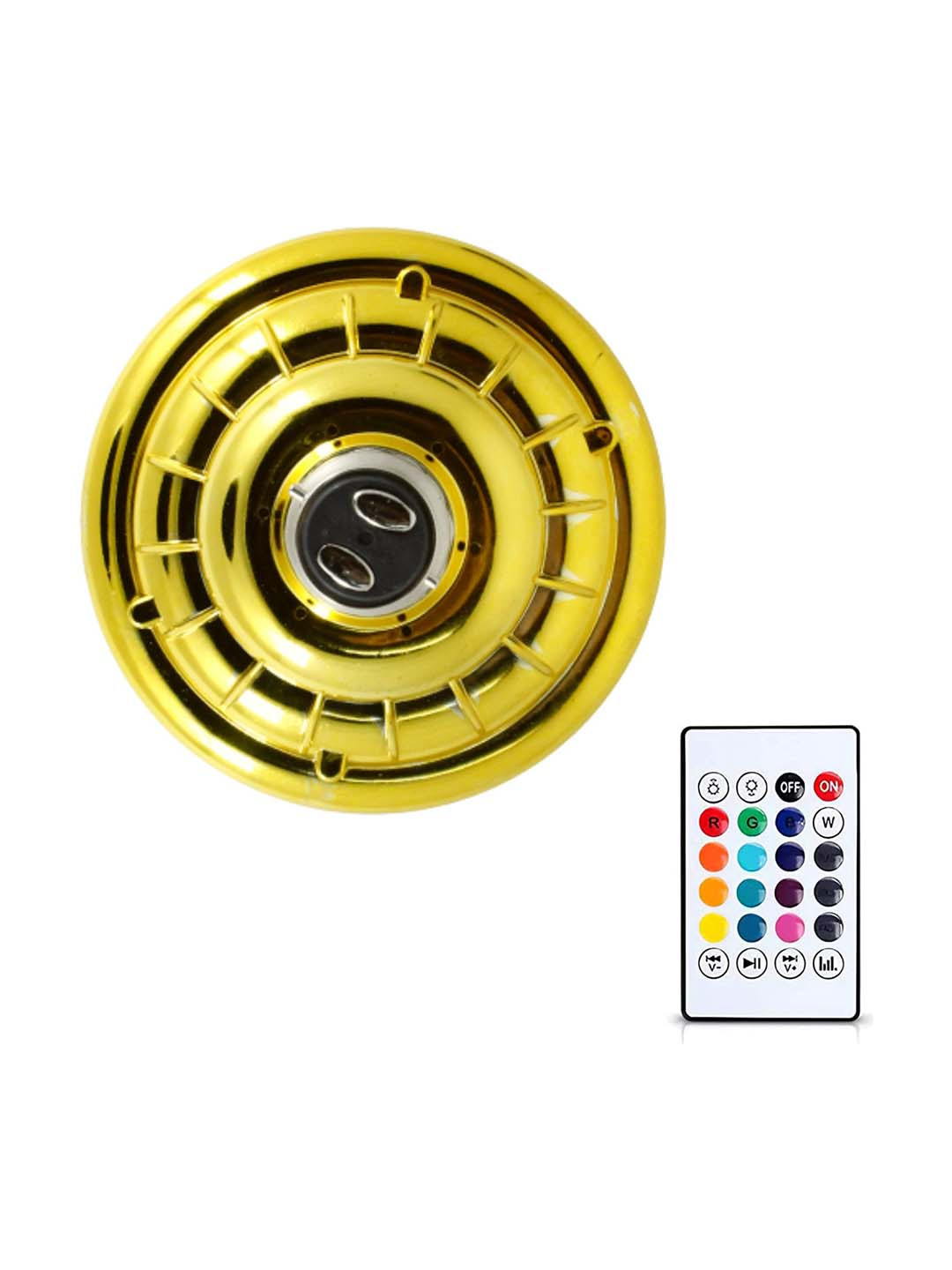 SPARK WORLD White & Yellow Wireless Music Playing Remote Controller Smart Bulb
