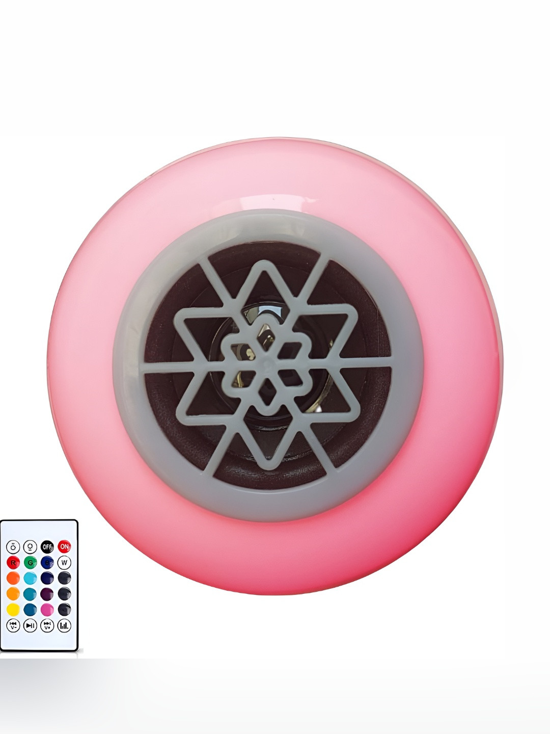 SPARK WORLD White & Pink Wireless Music Playing Remote Controller Smart Bulb