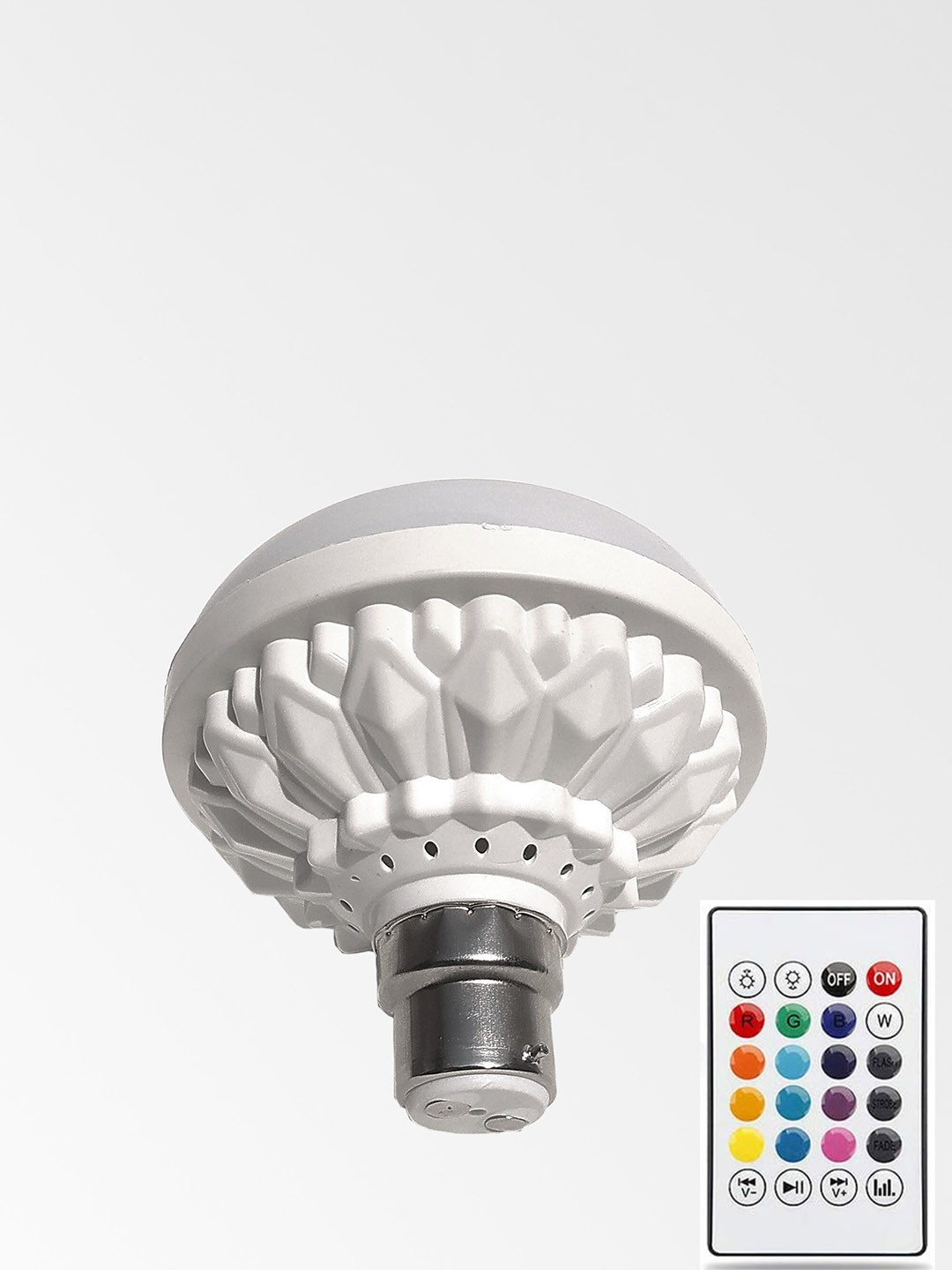 SPARK WORLD Pink & White Wireless Music Playing Remote Controller Smart LED Bulb