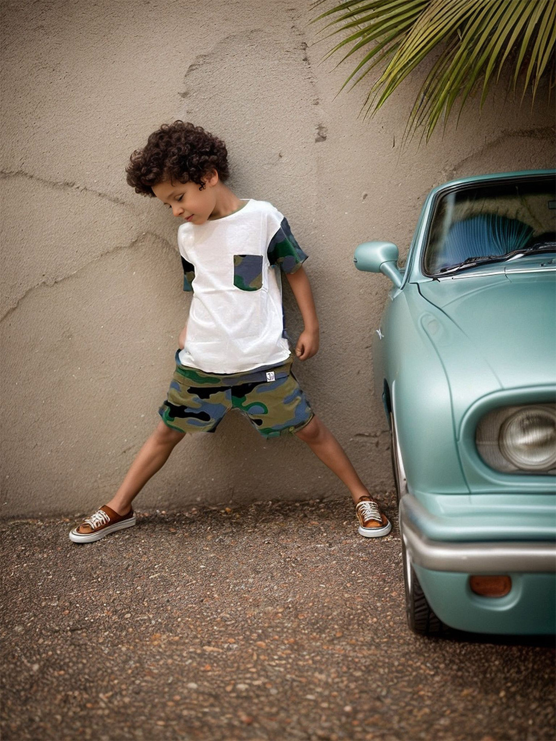 Jumping Joey Boys Pure Cotton T-shirt with Shorts