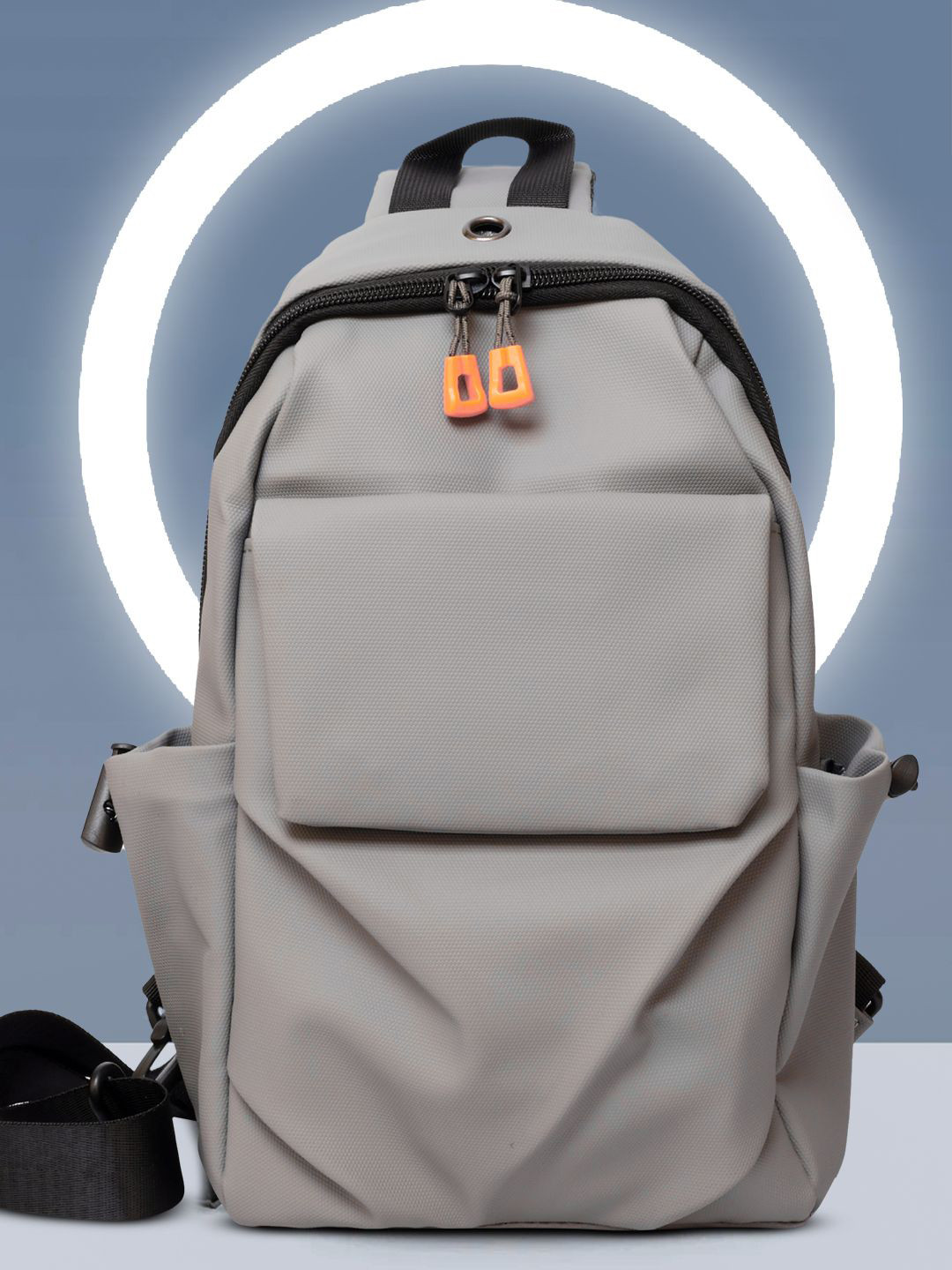 REDHORNS Unisex Textured Crossbody Chest Bag Backpack With Anti-Theft