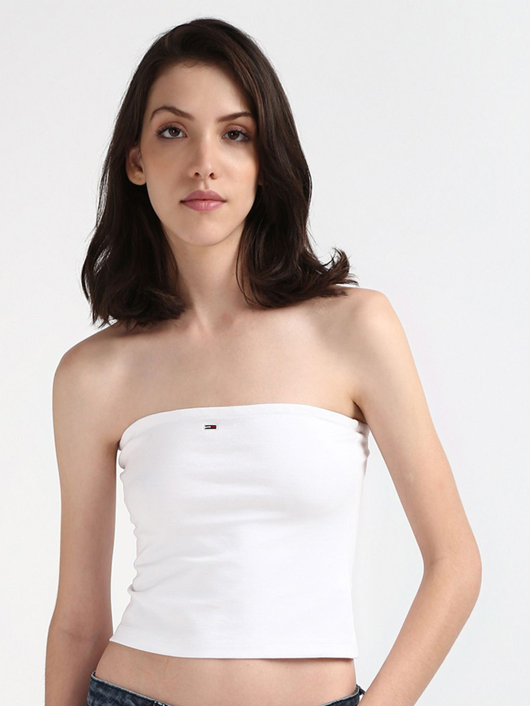 Tommy Hilfiger Strapless Tube Crop Top