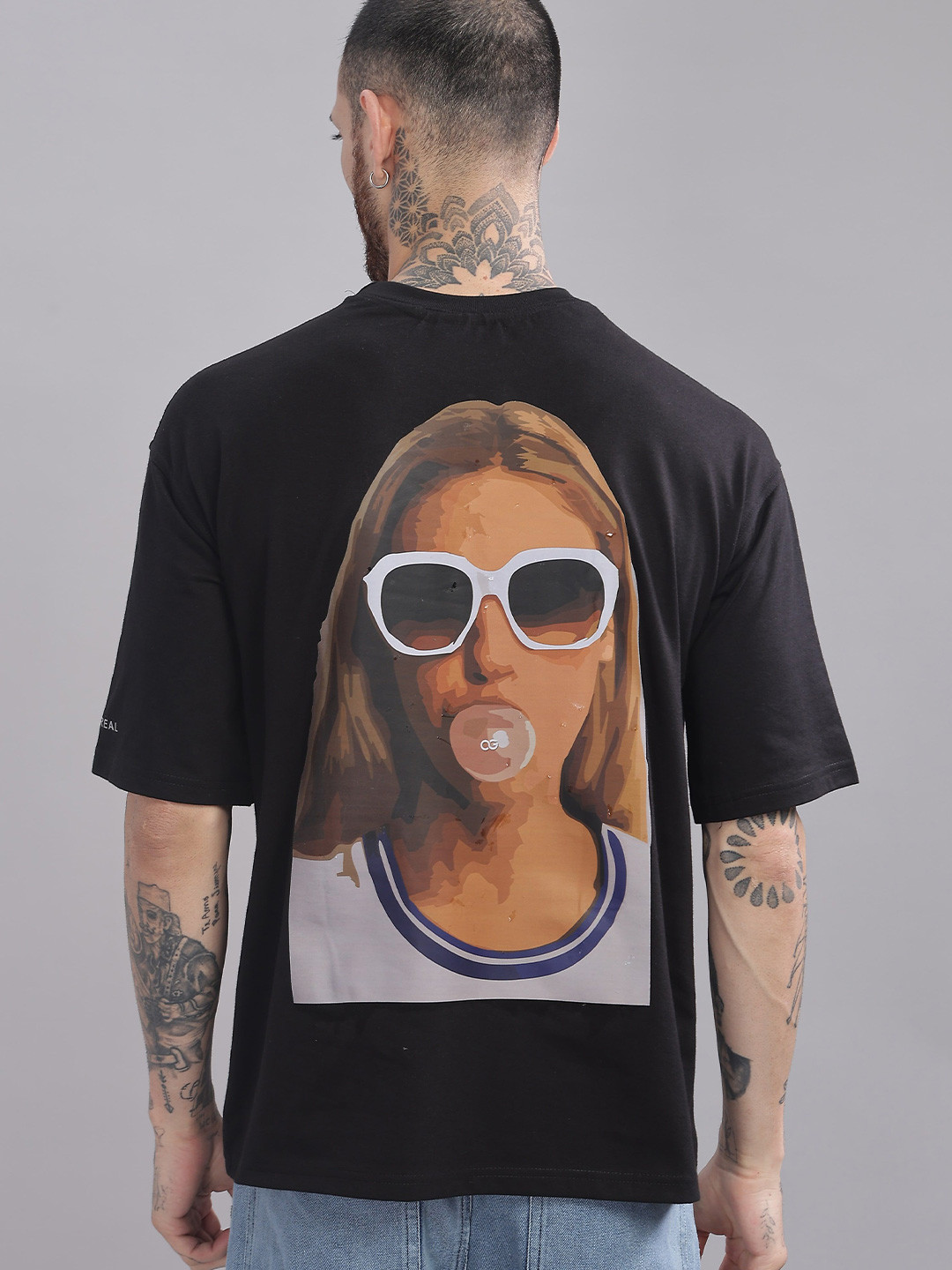 OG For Real Graphic Printed Drop-Shoulder Sleeves Pure Cotton Oversized T-Shirt