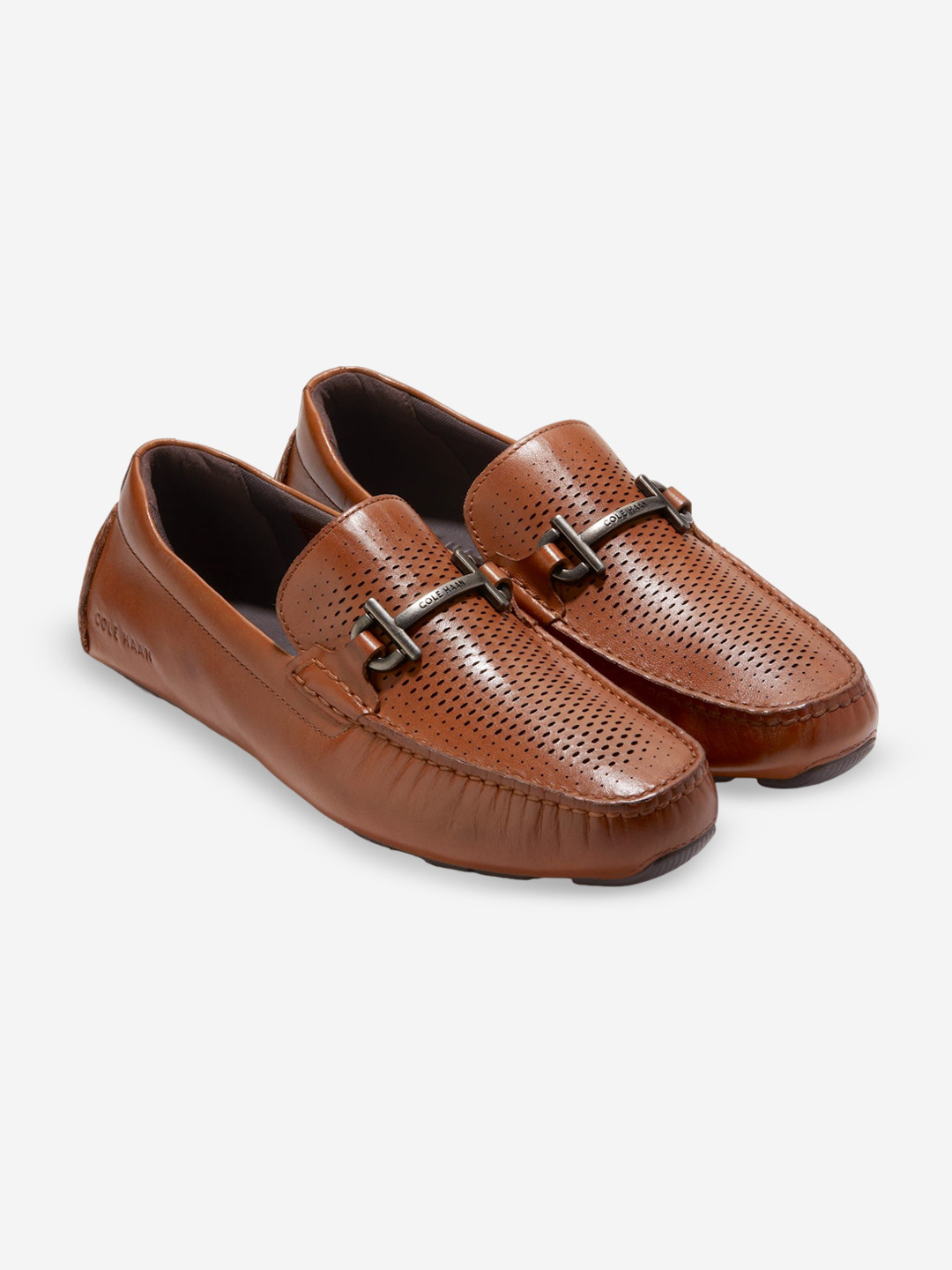 Cole Haan Men Round Toe Comfort Insole Leather Driving Shoes