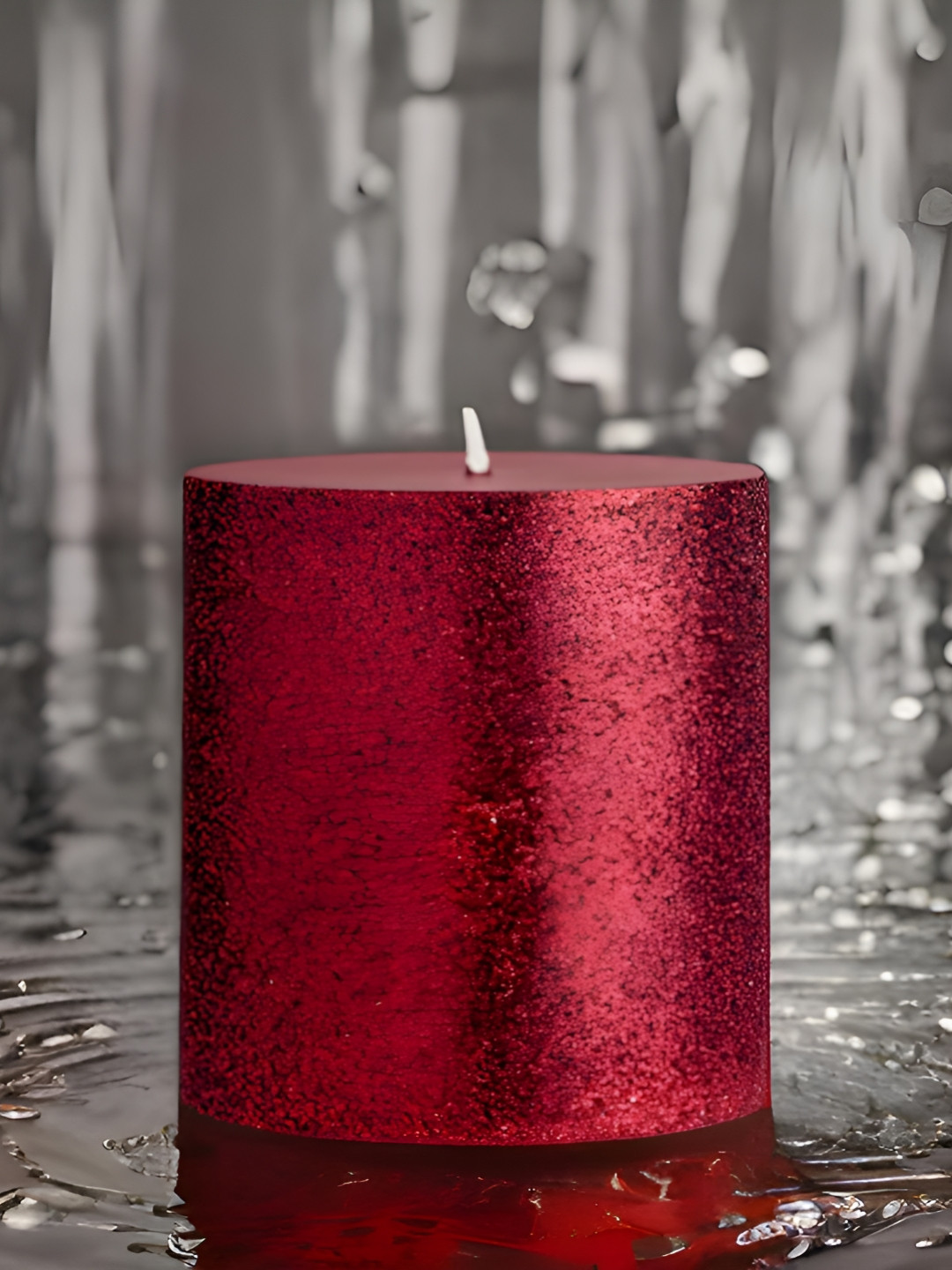 atorakushon Paraffin 2Pcs Scented 1 Wick Scented Solid Geometric Regular Pillar Candles
