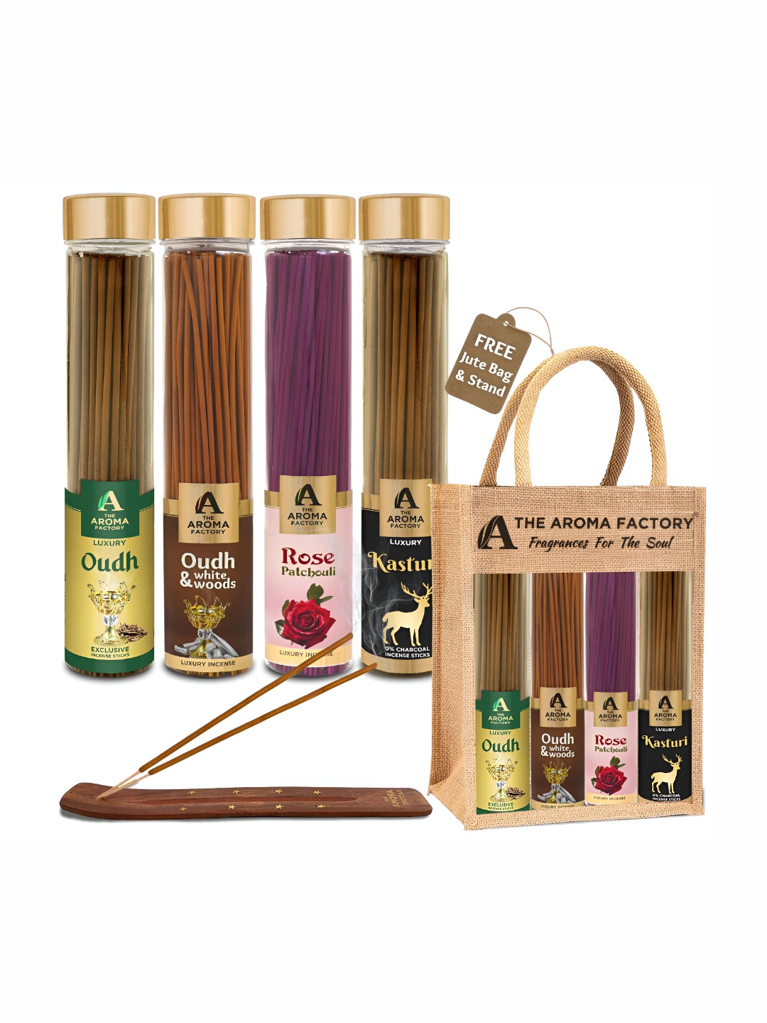 The Aroma Factory Brown 4 Pieces Herbal Incense Sticks - 100gram each