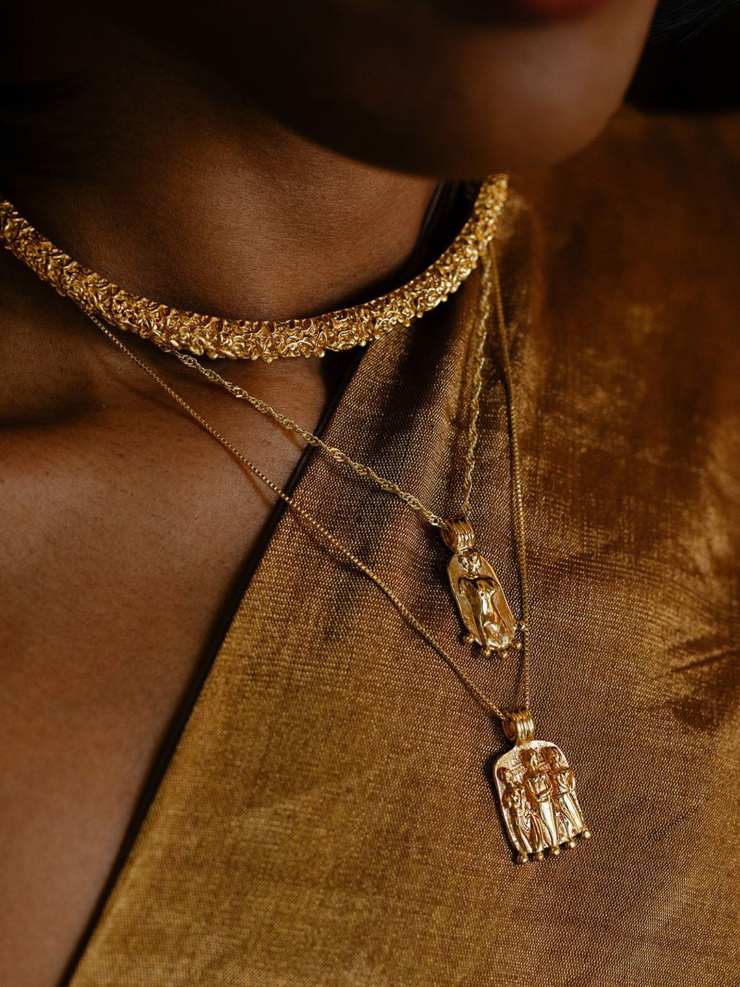 ARVINO 14k Gold-Plated Statement Necklace