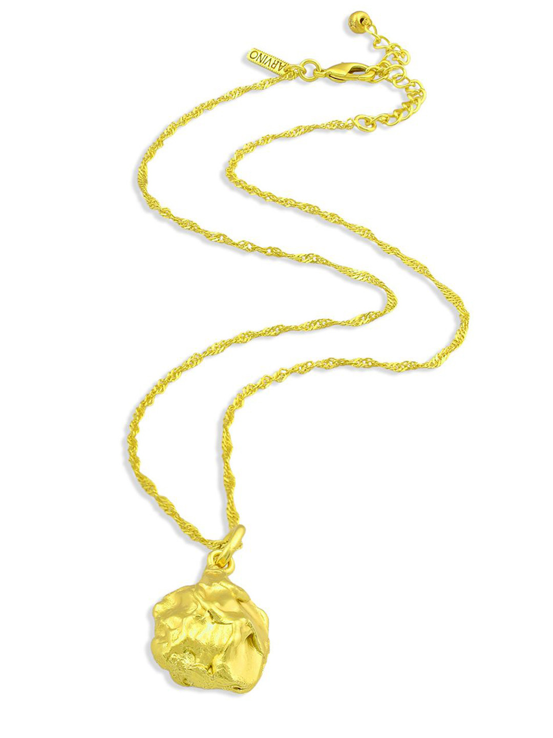 ARVINO Women Gold-Plated Nugget Charm Pendants with Chains