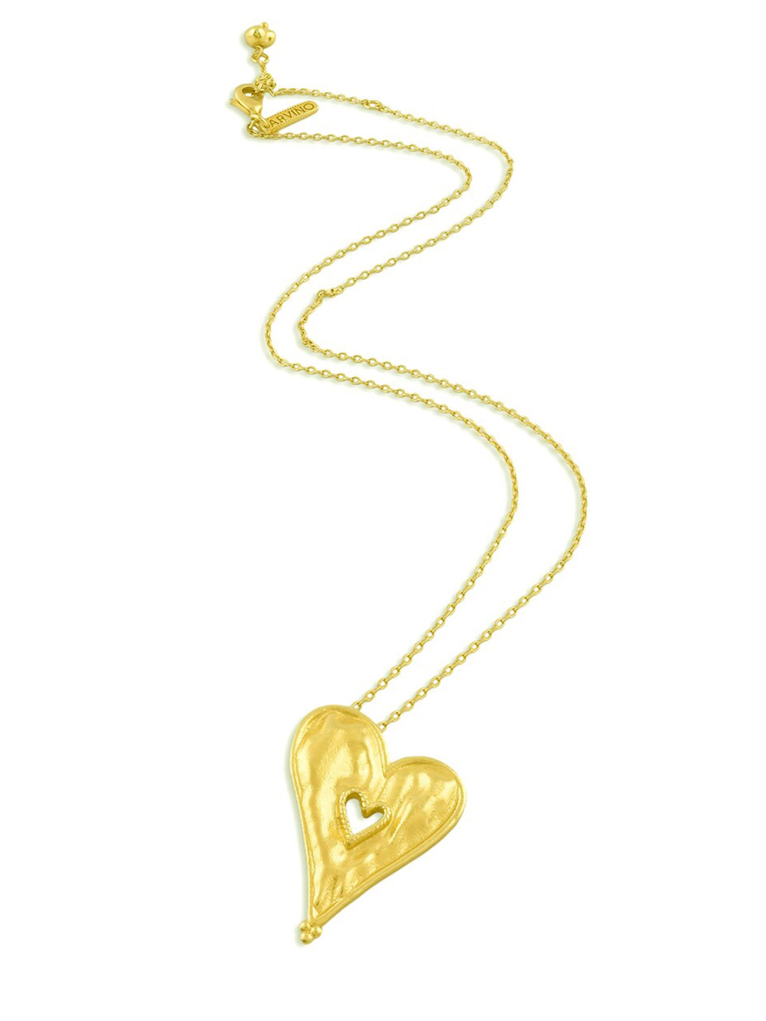 ARVINO 14k Gold-Plated Heart Shaped Pendant With Chain