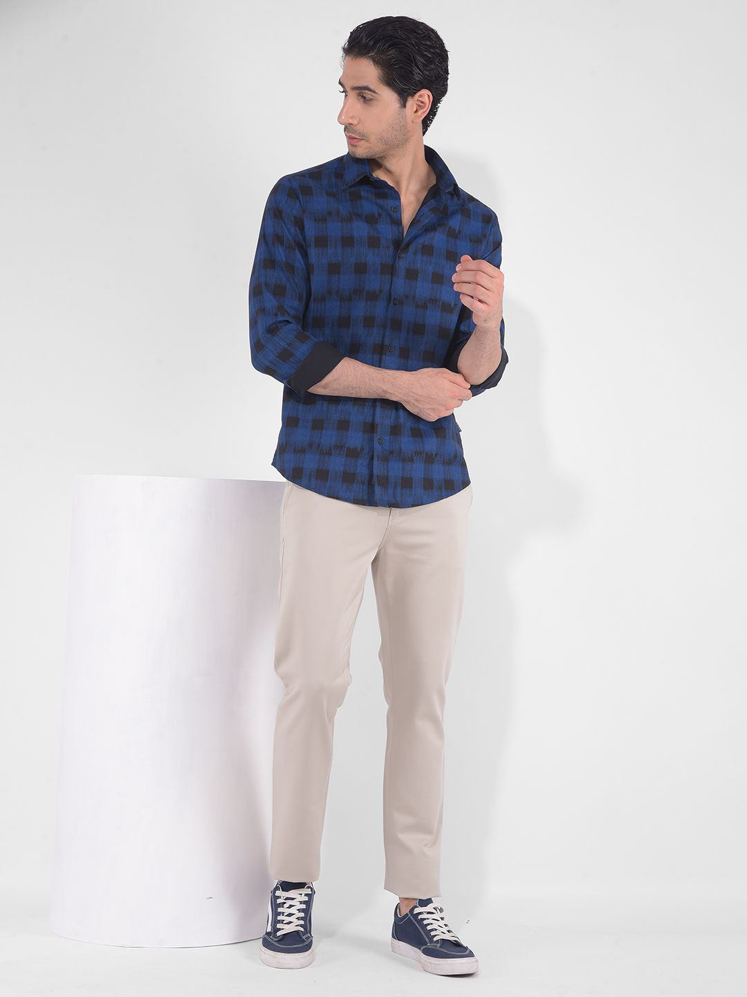 Numero Uno Men Check Slim Fit Shirt