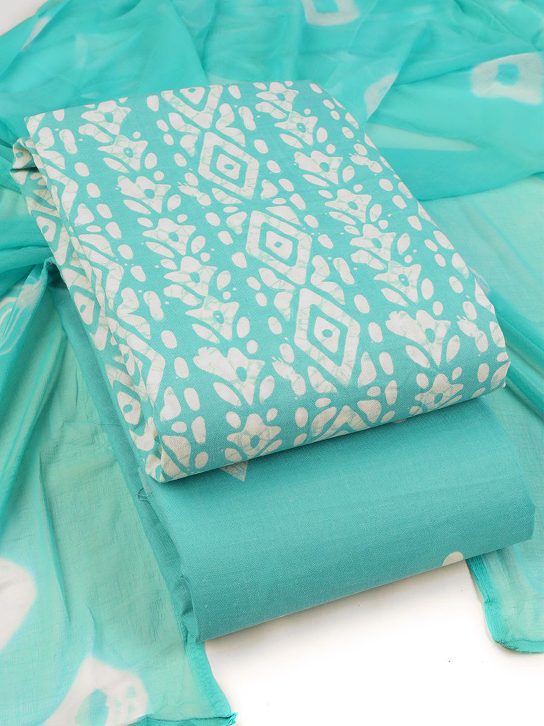 Sun Fashion And Lifestyle Batik Dyed Unstitched Dress Material