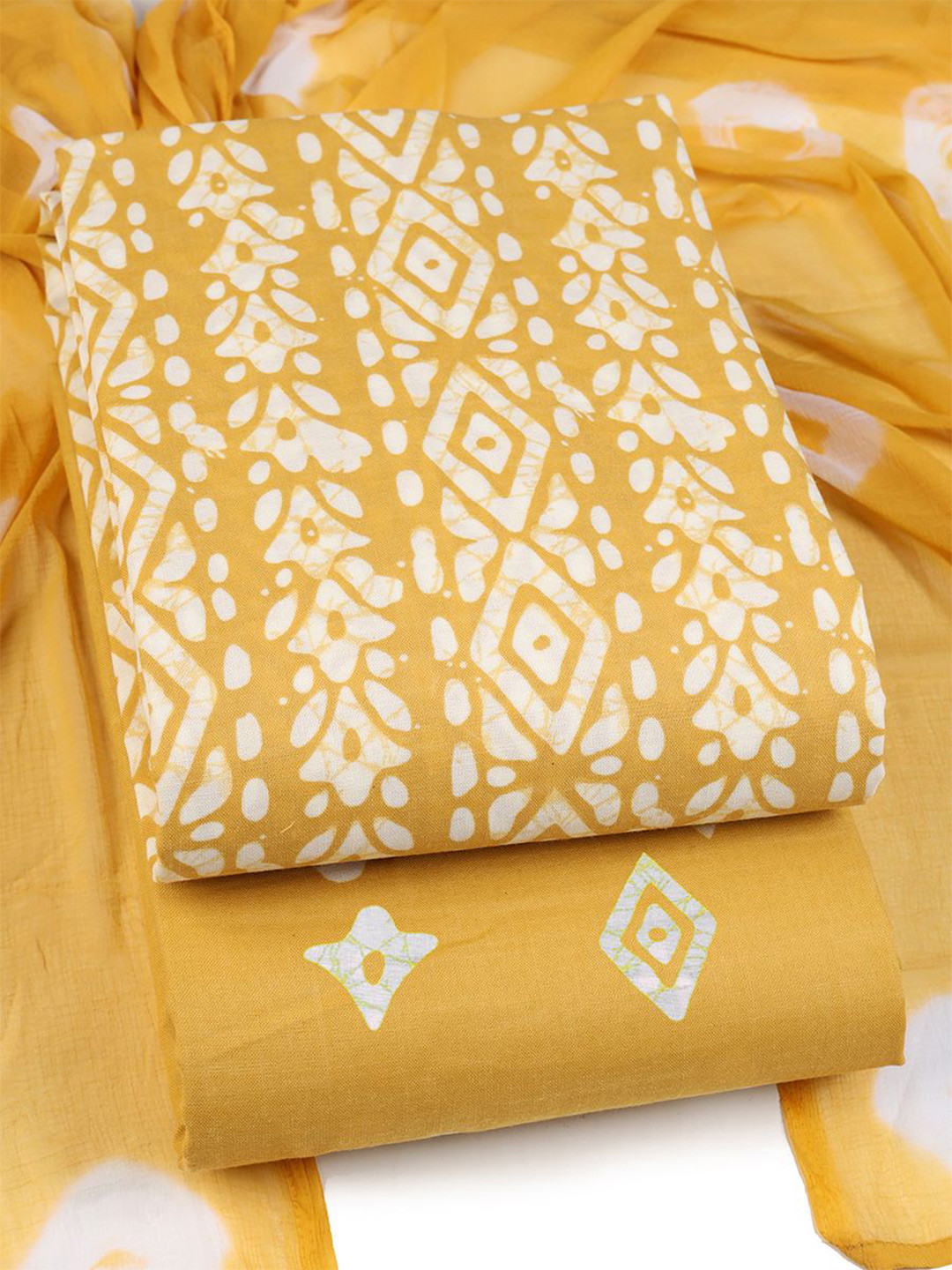 Sun Fashion And Lifestyle Batik Dyed Unstitched Dress Material