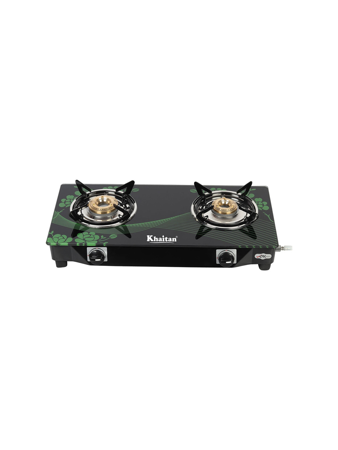 Khaitan Black 2 Burner Manual Gas Stove
