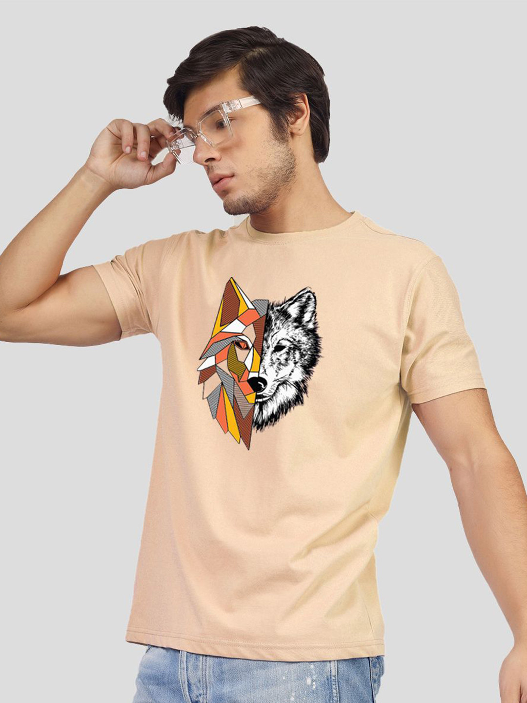 Greylongg Yorksteadd 2076 Graphic Pug Fawn Printed T-shirt