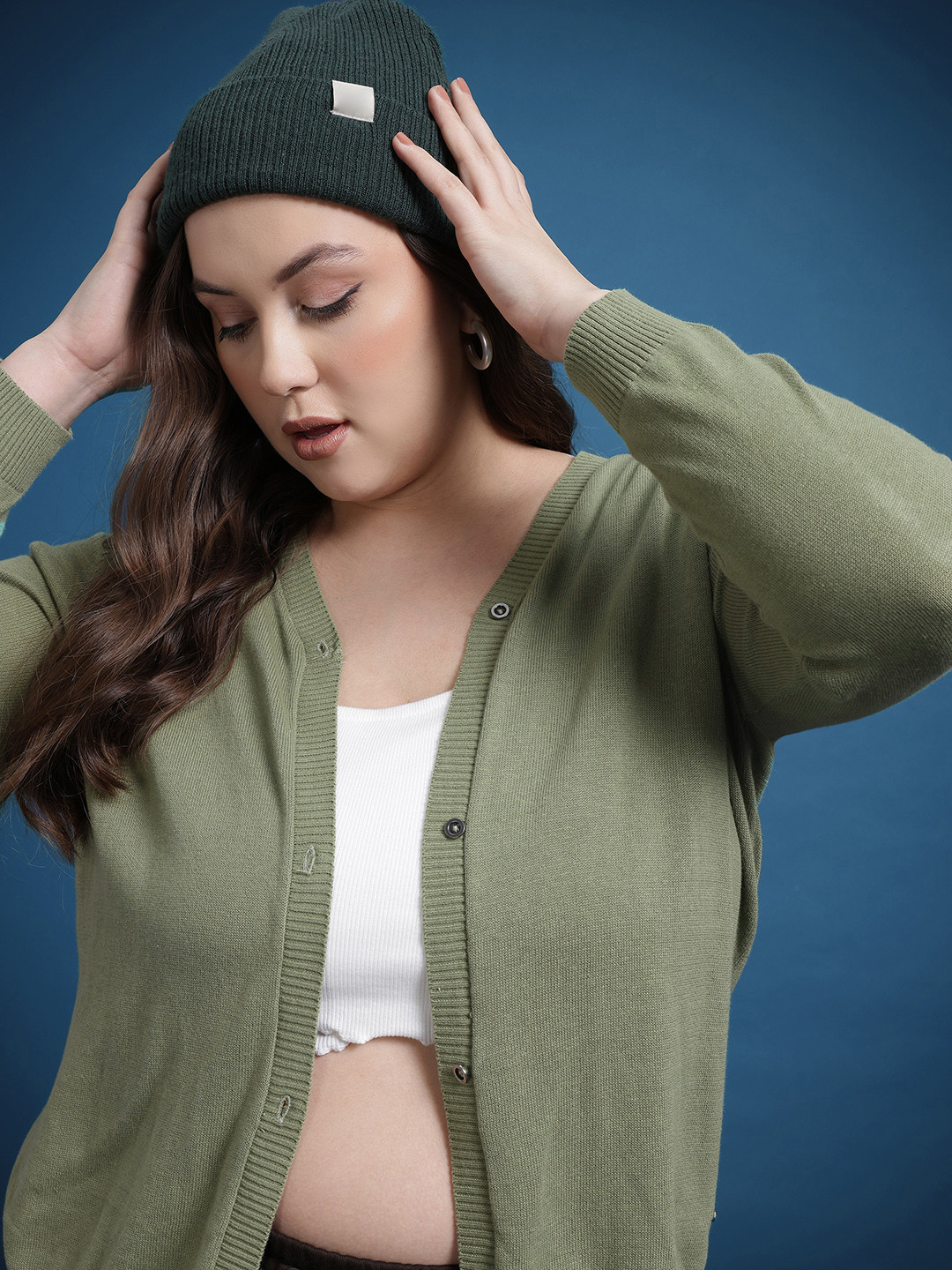 The Roadster Life Co. Plus Size Pure Cotton Cardigan