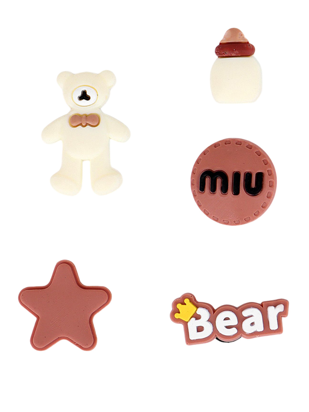 CASSIEY Kids Set Of 10 Bear Clogs Shoes Plastic Jibbitz