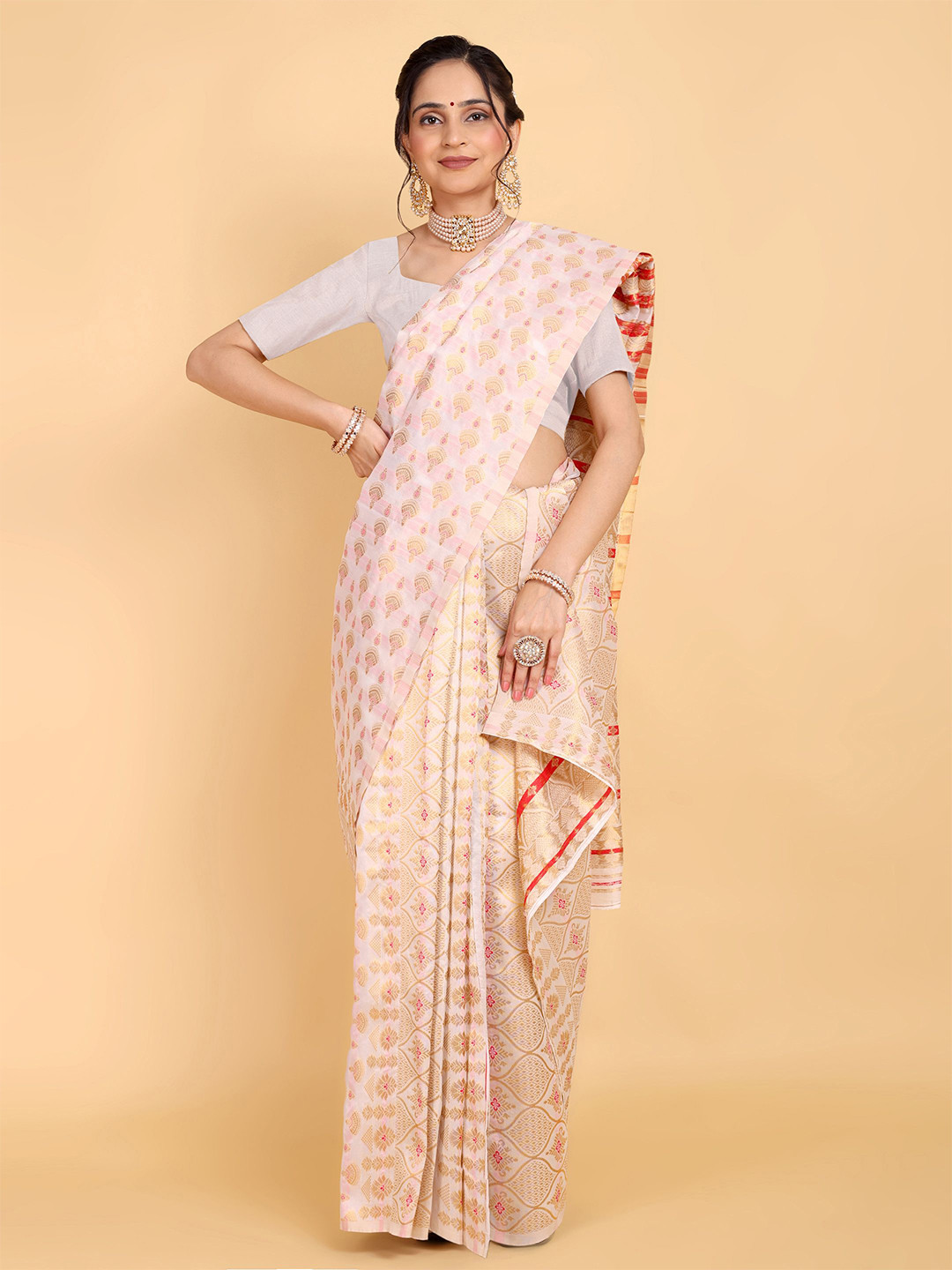 Rose Villa Assamese Mekhela Chador Saree