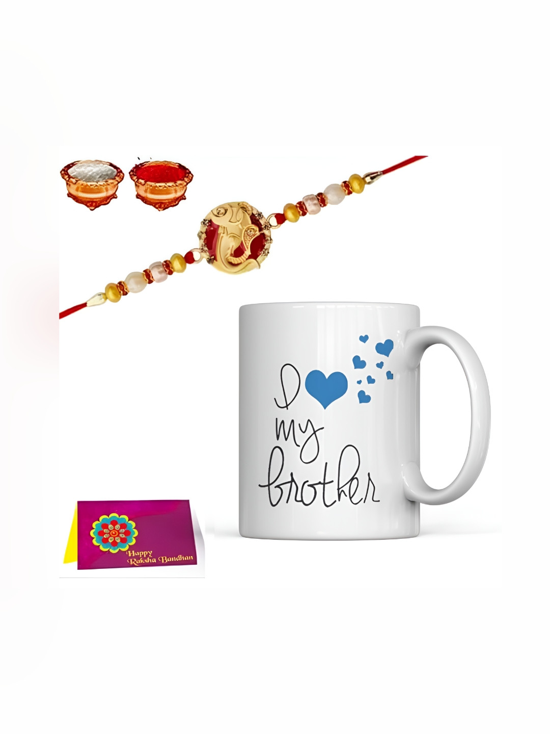 Home Decor Expert Ceramic Mug With Rakhi Set