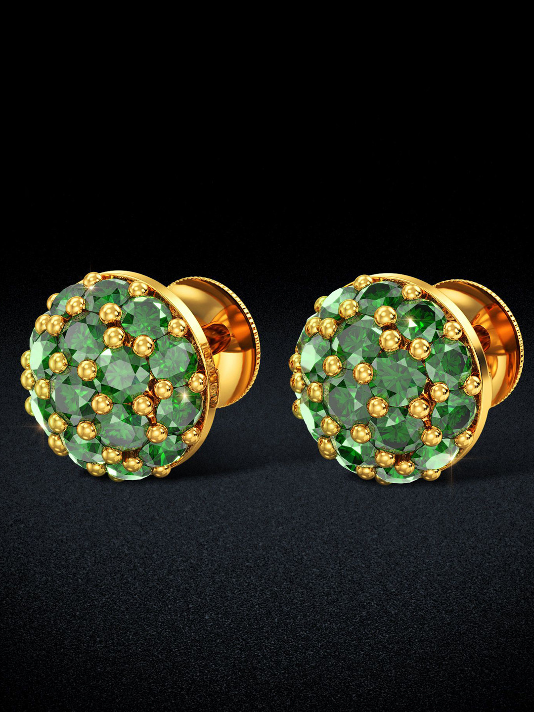 Joyalukkas BIS Hallmark 22KT Gold Stud Earrings 2.566 gm