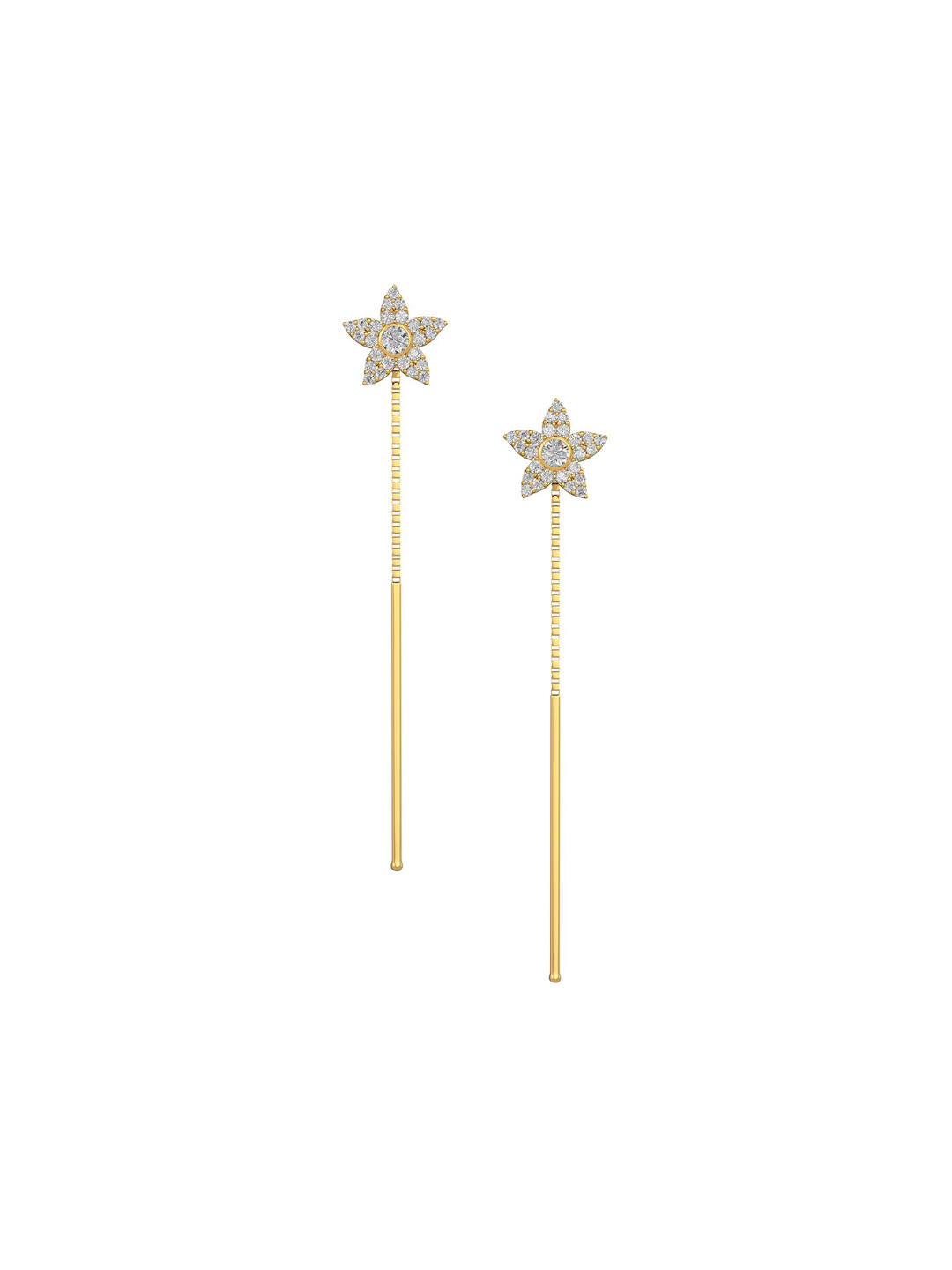 Joyalukkas Girls 22KT Gold Gemstones Studded Earrings 2.236g