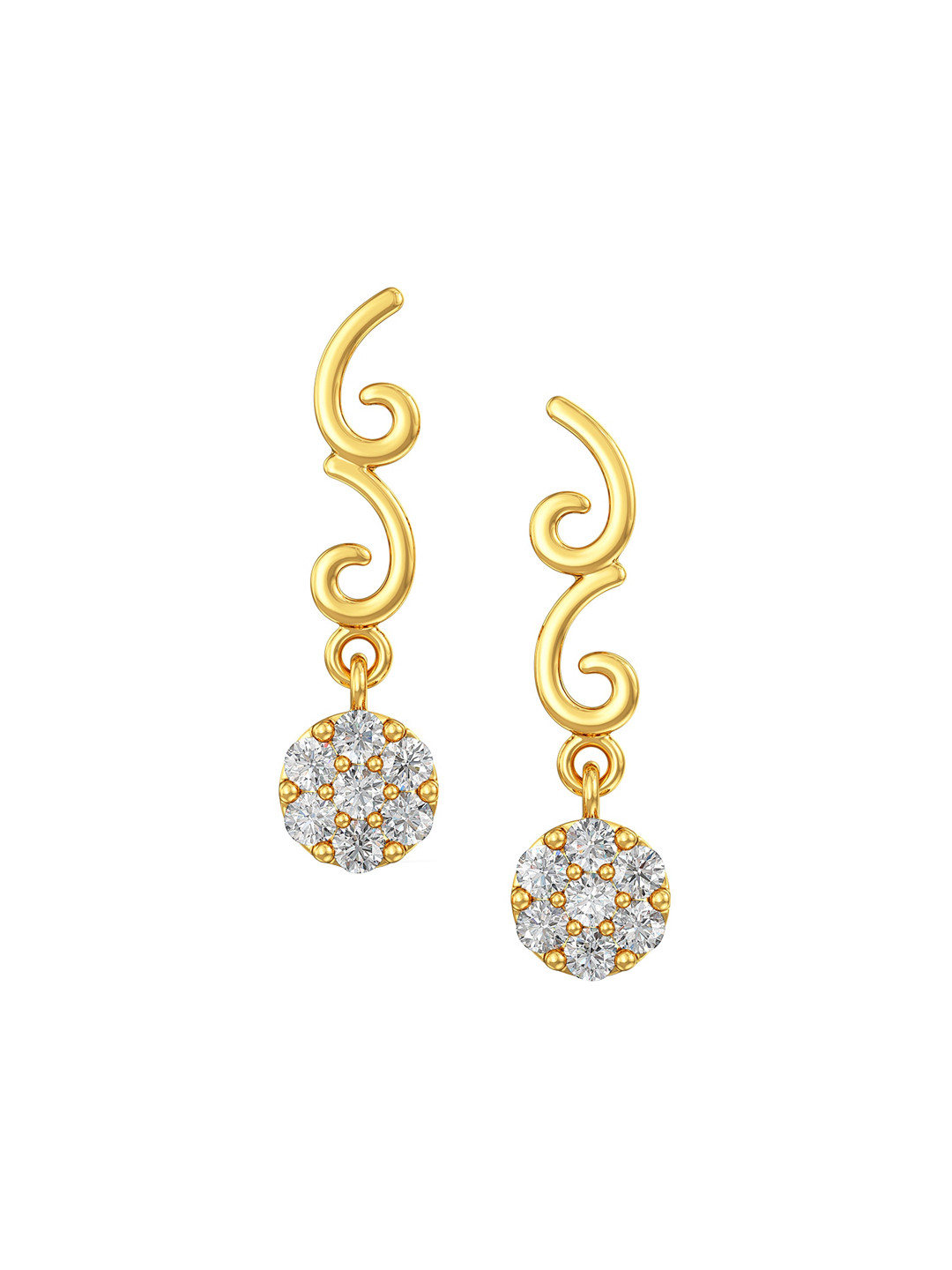 Joyalukkas BIS Hallmark 22KT Gold Drop Earrings 2.68g