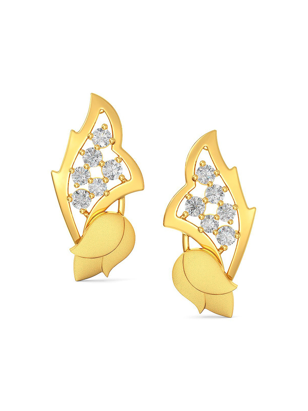 Joyalukkas Girls 22KT Gold BIS Hallmark Stone Stud Earring 2.395gm