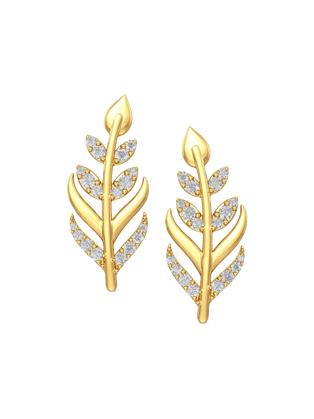 Joyalukkas 22KT Gold & Stone Studded Earrings 2.638 gm