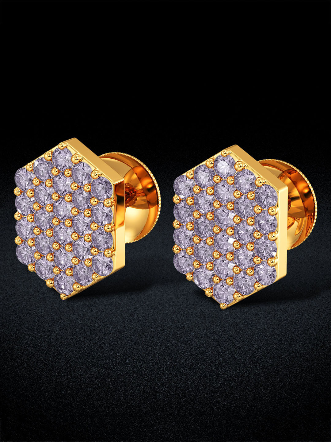 Joyalukkas BIS Hallmark 22KT Gold Stud Earrings 1.89gm
