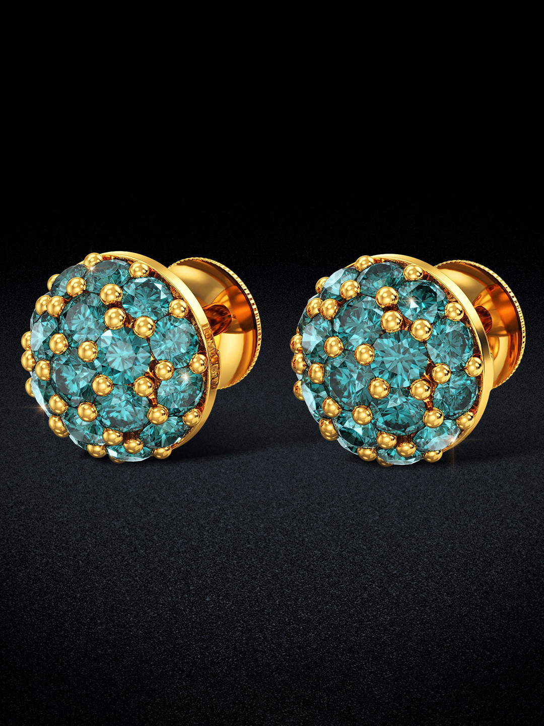 Joyalukkas BIS Hallmark 22KT Gold Stud Earrings 2.428g