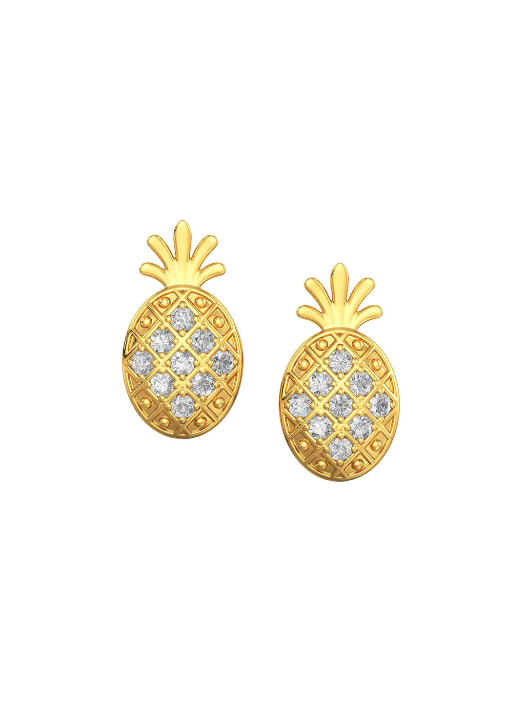 Joyalukkas Girls 22KT Gold Gemstone Studded Earrings 2.082g