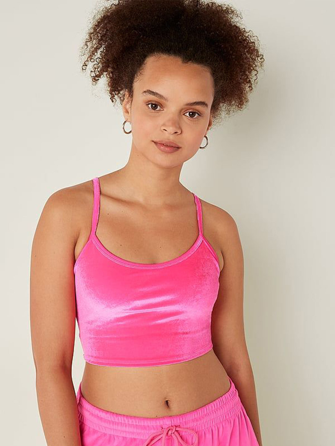 Victoria's Secret PINK Ultimate Velvet Lightly Lined Sports Crop