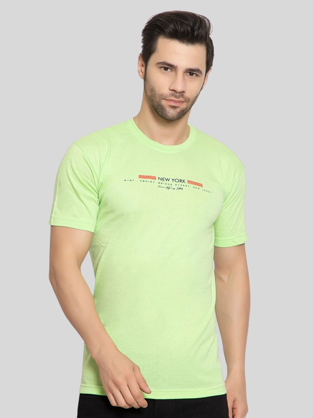 ZEFFIT Men Typography Printed Round Neck T-shirt