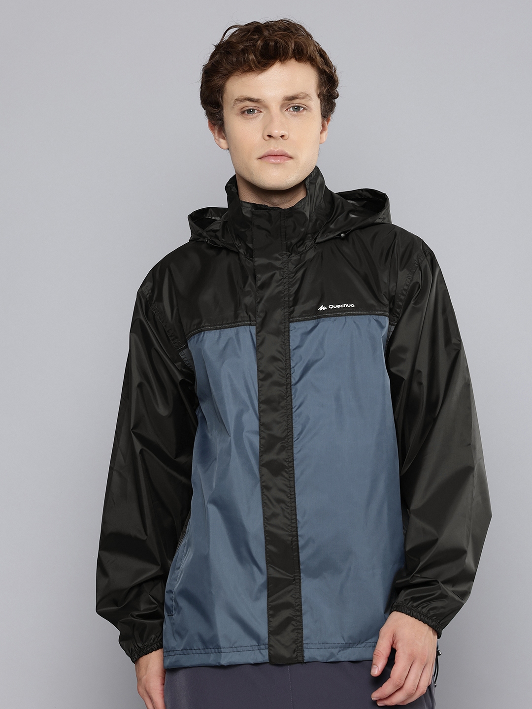 Buy Quechua By Decathlon Colourblocked Lightweight Hiking Hooded Waterproof Sporty Jacket Jackets for Men 29860226 Myntra