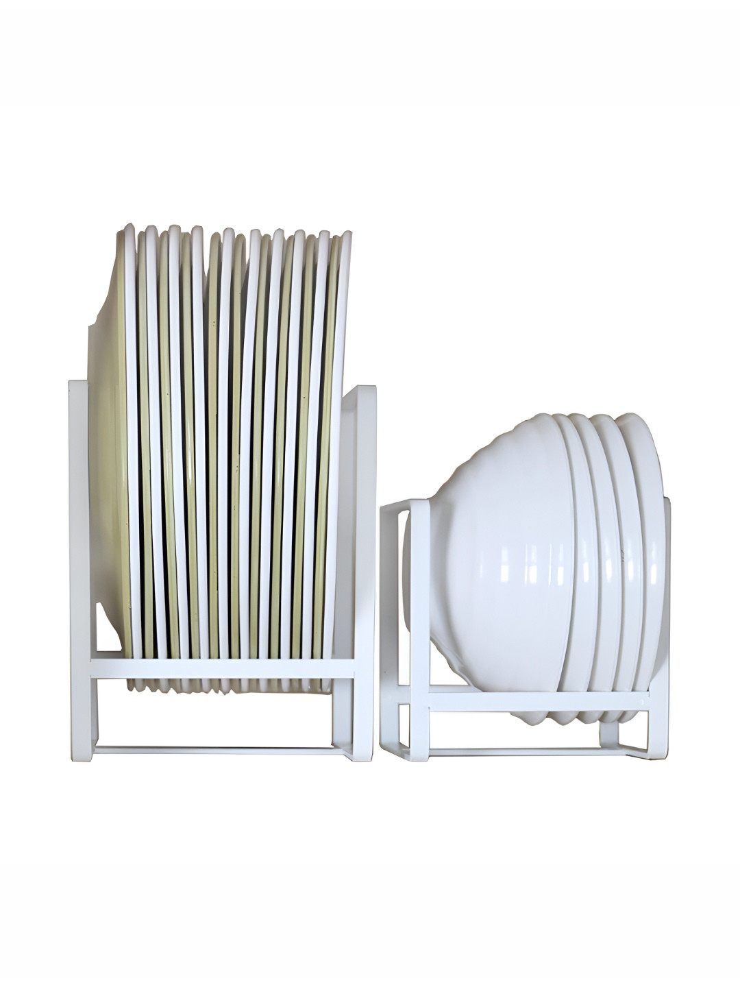appeasy 2-Pcs White Metal Dish racks