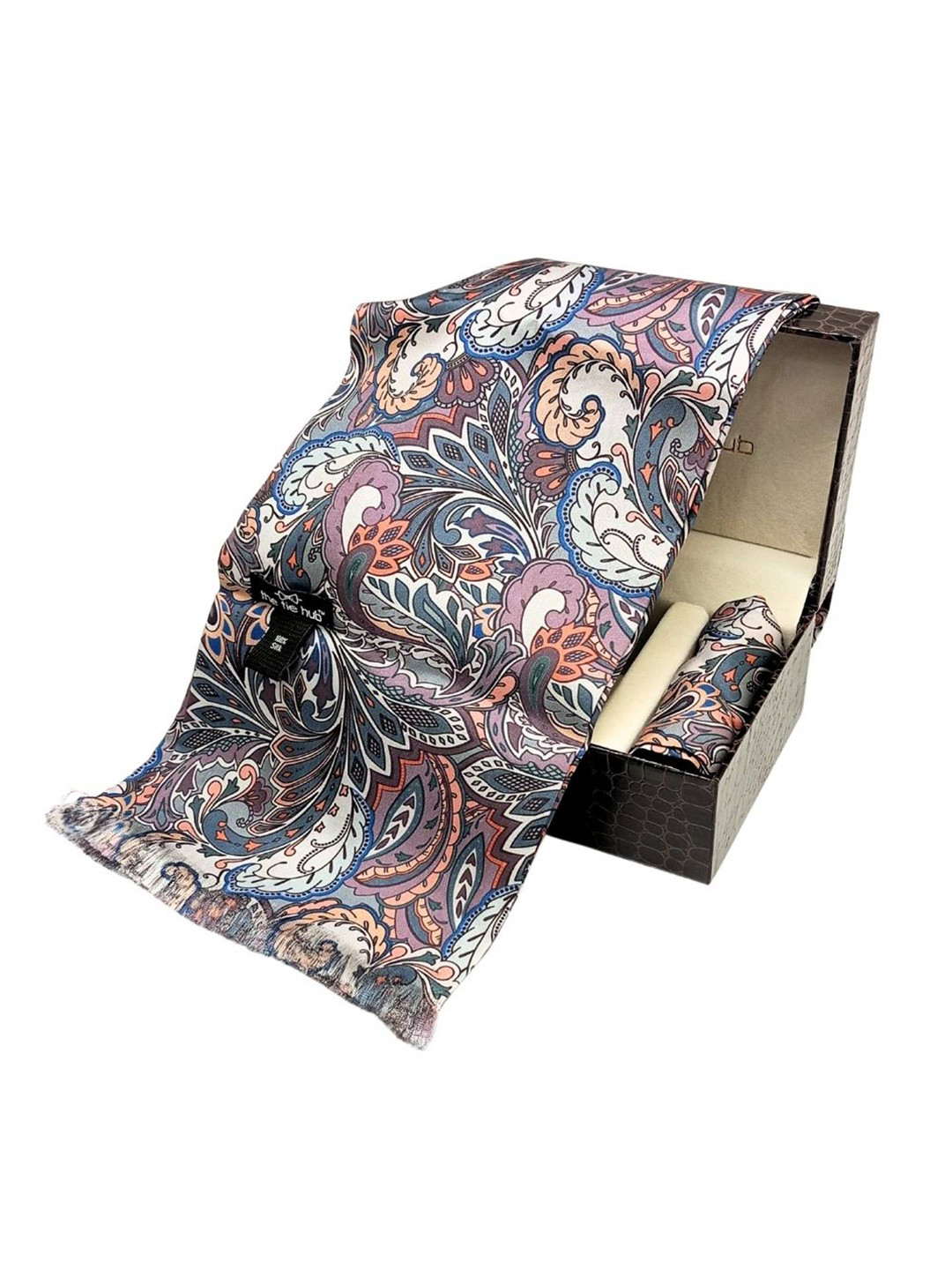 The Tie Hub Men Ethnic Motifs Scarf and Pocket Square Combo Set
