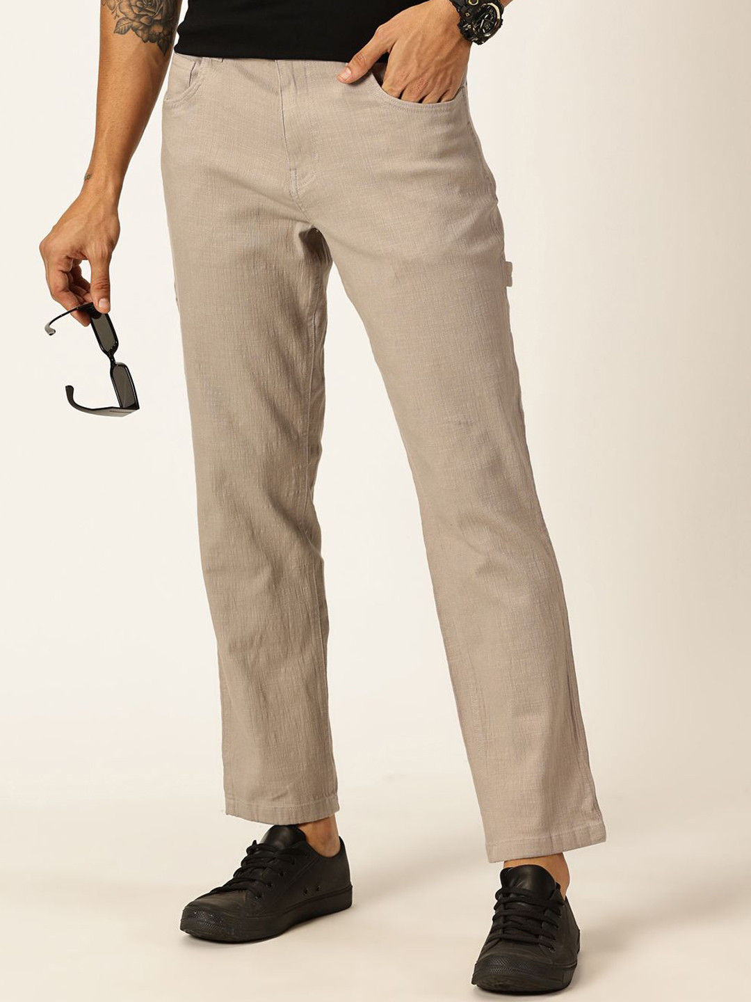 Mast & Harbour Men Smart Straight Chinos Trouser