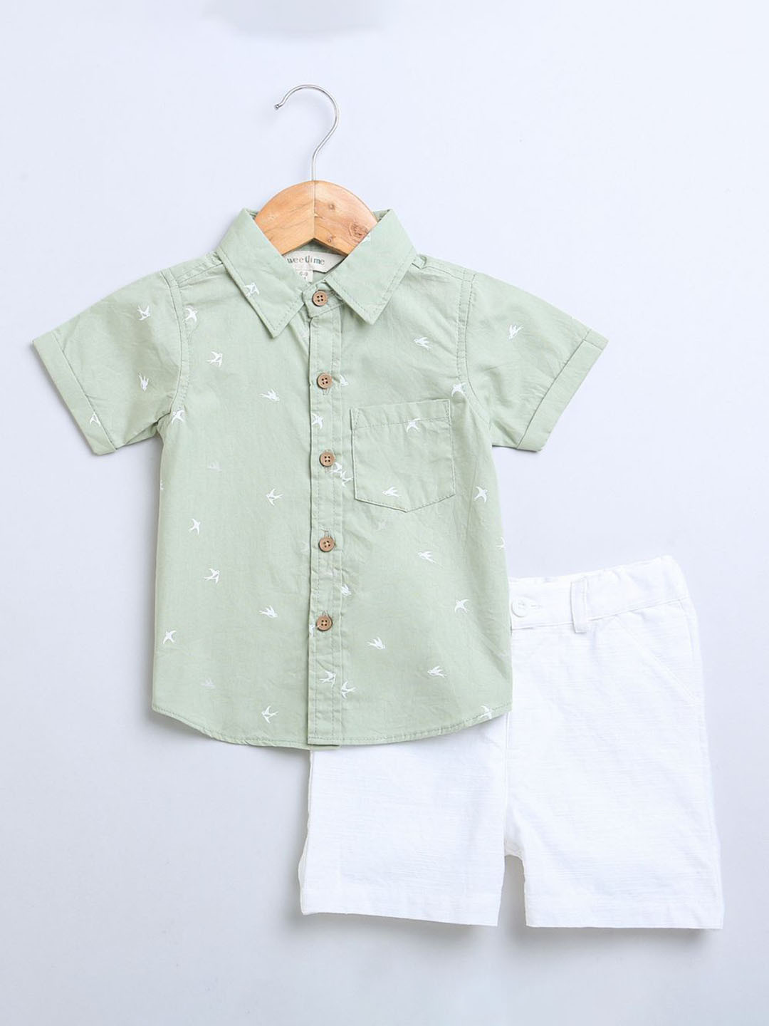 Sweetlime By AS Boys Printed Shirt with Shorts