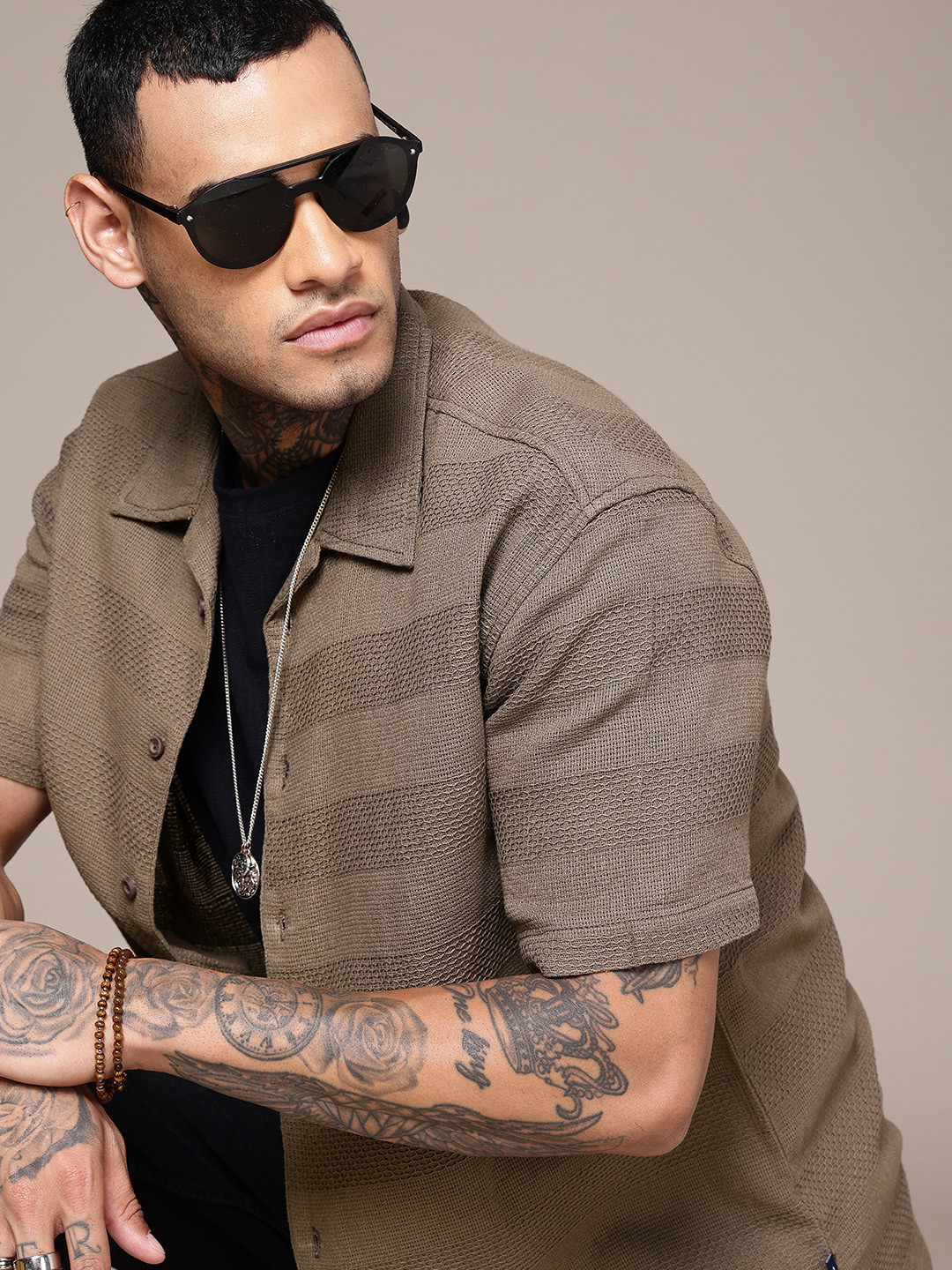 Roadster Men Semi Sheer Casual Shirt