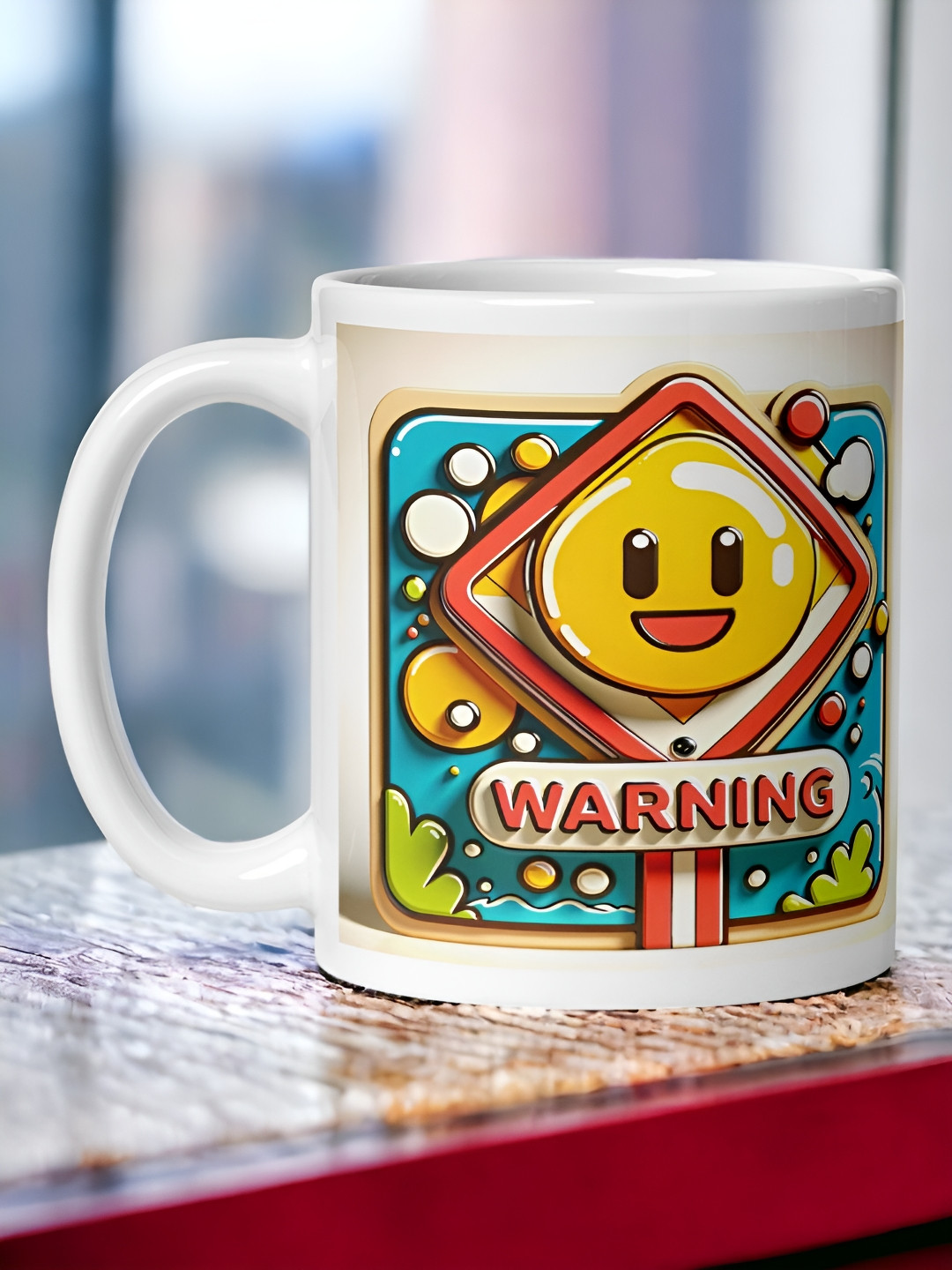 bettergiftflowers Papa Ka Mug Kripya Dur Rahein Brown Typography Ceramic Microwave Safe Mug-350ml