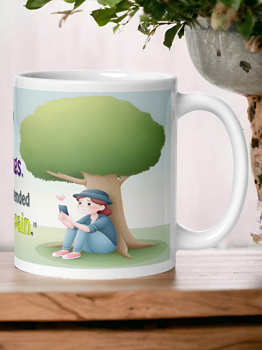 bettergiftflowers Inspirational Quest White Conversational Ceramic Microwave Safe Mug-350ml