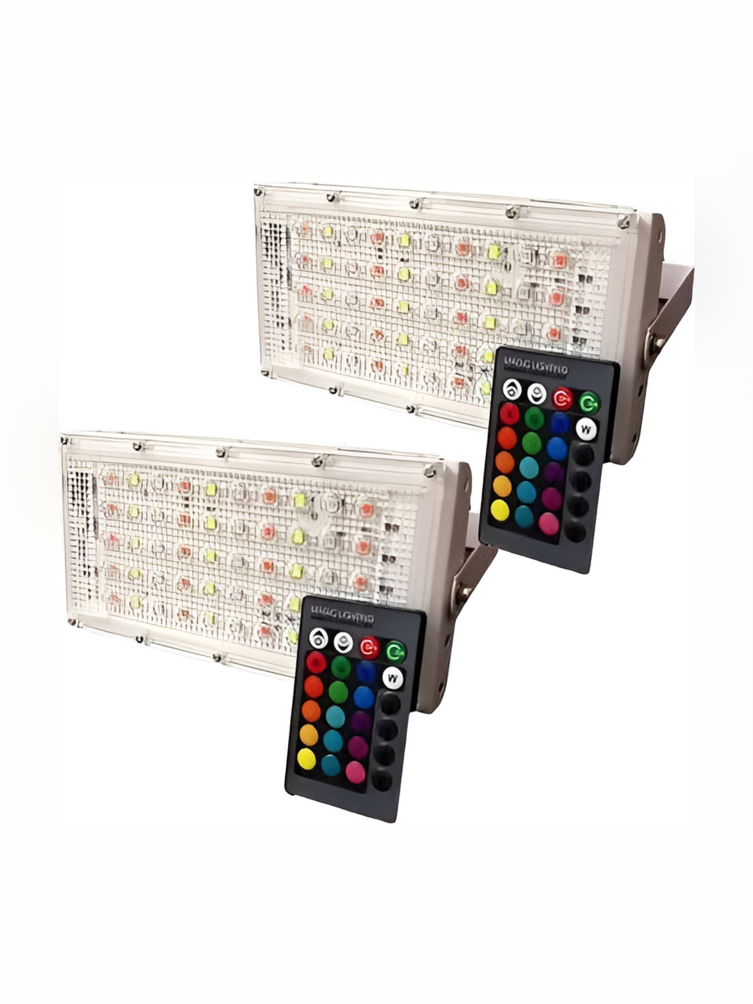 SPARK WORLD White Metal Textured Color Changing Outdoor Lamp