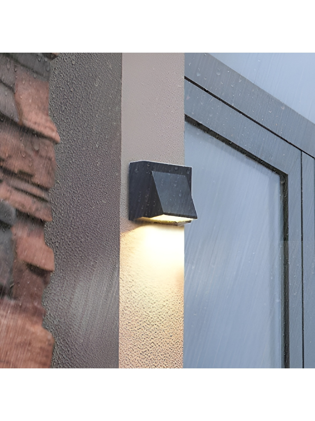SPARK WORLD Yellow Rectangle Shaped Waterproof Outdoor Lamp
