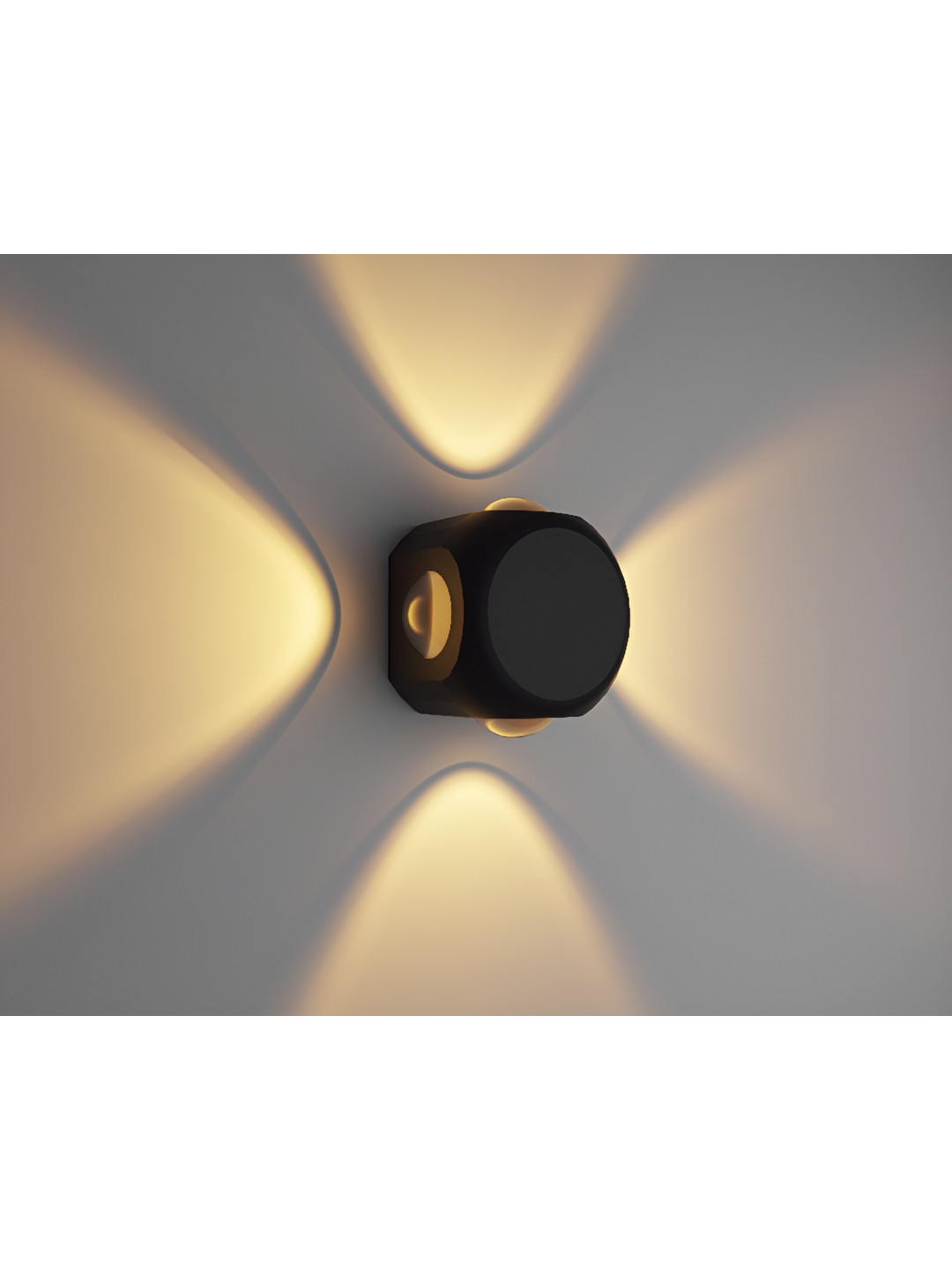 SPARK WORLD Black & Yellow Square Shaped Metal Outdoor Lamp