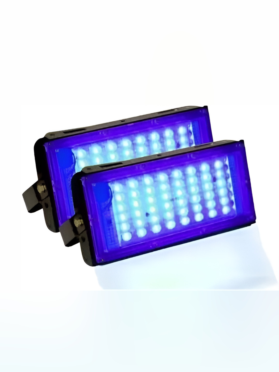 SPARK WORLD Blue 2 Pieces Aluminium Square Shaped Outdoor Lamps