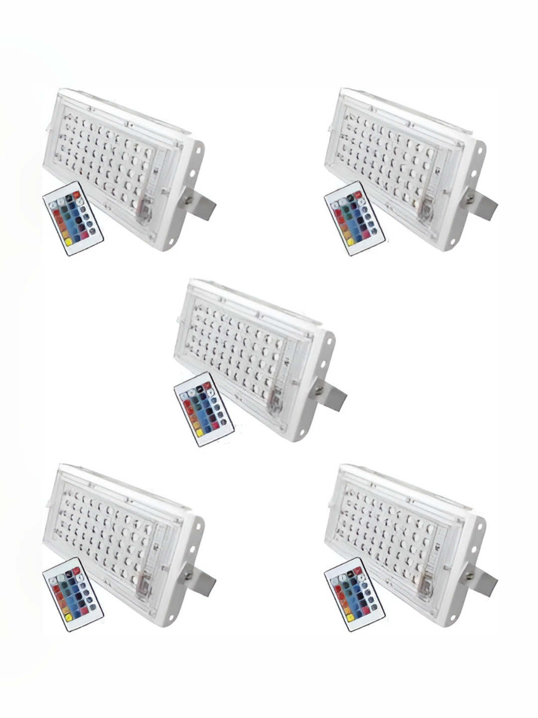SPARK WORLD Pack Of 5 White Outdoor Lamps