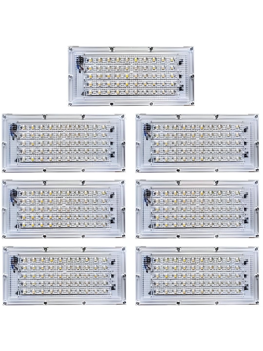 SPARK WORLD 7 Pieces White Aluminium Textured Outdoor Lamps