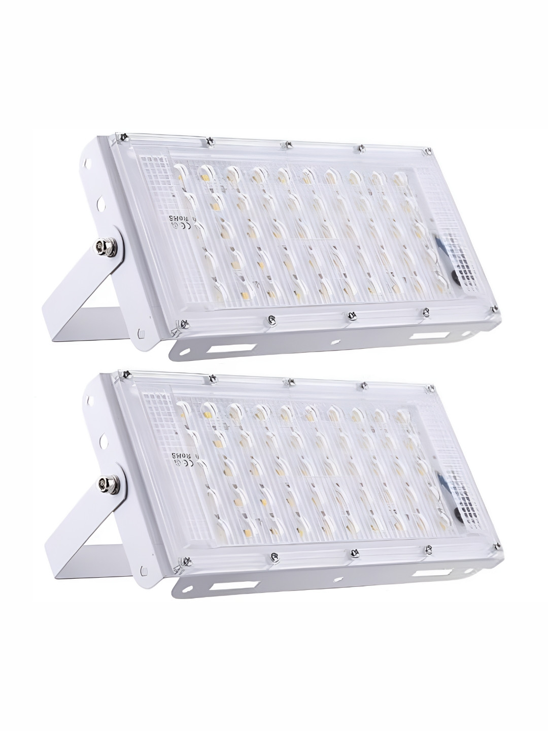SPARK WORLD White 2 Pieces Square Shaped Outdoor Lamps