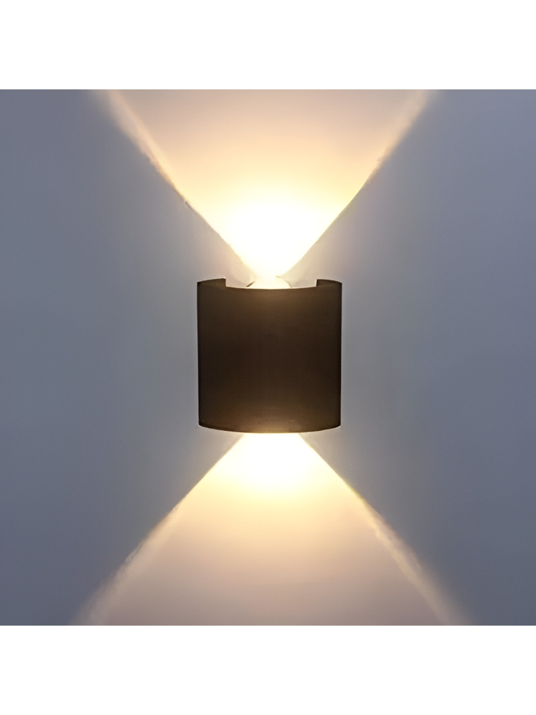 SPARK WORLD Black Cylindrical Shaped Waterproof Outdoor Lamp