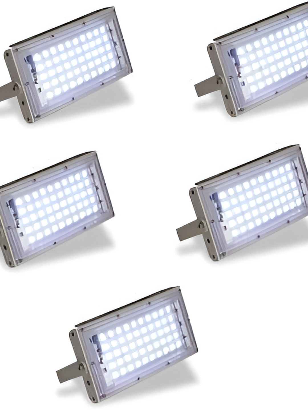 SPARK WORLD White 5 Pcs Aluminium Textured Outdoor Lamps